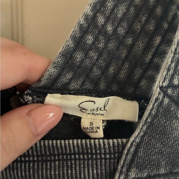 Easel Women's Mineral Washed Black Overalls - Picture 6 of 9